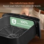 COSORI Turbo Tower Pro Airfryer, Keramikbeschichtung Heißluftfritteuse 2 Kammern, 10,8L Heissluftfritteuse mit DualBlaze, Ohne Teflon Beschichtung, Automatische Luftstrom-Regulierung – Bild 9