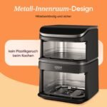 COSORI Turbo Tower Pro Airfryer, Keramikbeschichtung Heißluftfritteuse 2 Kammern, 10,8L Heissluftfritteuse mit DualBlaze, Ohne Teflon Beschichtung, Automatische Luftstrom-Regulierung – Bild 4