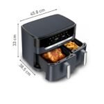 Tefal Dual Easy Fry XXL Heißluftfritteuse 11 L – Airfryer mit 2 Kammern (Doppelkammer), 7 Programme, 2700 W, digitales Display, Extra-Crisp Technologie, fettarm frittieren, energiesparend EY942B – Bild 2