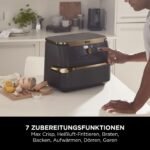 Ninja Foodi FlexDrawer Dual Zone Heißluftfritteuse, Airfryer mit 10,4-Fach und herausnehmbarem Trenner, Antihaftbeschichtung, spülmaschinenfester Korb, 7-in-1, Schwarz & Kupfer, AF500EUCP – Bild 6