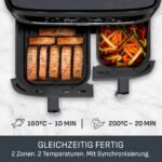 Tefal Dual Easy Fry XXL Heißluftfritteuse 11 L – Airfryer mit 2 Kammern (Doppelkammer), 7 Programme, 2700 W, digitales Display, Extra-Crisp Technologie, fettarm frittieren, energiesparend EY942B – Bild 7