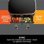 Ninja Foodi MAX Dual Zone Heißluftfritteuse [AF400EUCP] Amazon Exclusive, ‎2470 Watt , 9,5 L, 2 Heißluft-Frittierfächer, 6 Funktionen, 27 x 41.5 x 32.5 cm, Kupfer/Schwarz – Bild 8