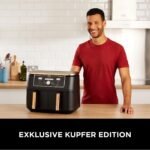 Ninja Foodi MAX Dual Zone Heißluftfritteuse [AF400EUCP] Amazon Exclusive, ‎2470 Watt , 9,5 L, 2 Heißluft-Frittierfächer, 6 Funktionen, 27 x 41.5 x 32.5 cm, Kupfer/Schwarz – Bild 3