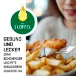 GOURMETmaxx FryUp Vertikale Doppelkammer Heißluftfritteuse | vertikaler Airfryer | klappbares Touchdisplay | 32% platzsparender | Fassungsvermögen 10L | Heißluftfritteuse 2 Kammern – Bild 3