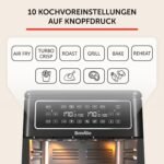 Breville Heißluftfritteuse Halo Flexi | Digitale Doppelkammer-Heißluftfritteuse | 11 l Air Fryer: Für mehr als 10 Personen | FrittierenBackenGrillenBratenRöstenAufwärmen | 2400 W [VDF130X] – Bild 2