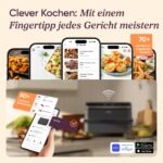 COSORI Heißluftfritteuse 2 Kammern, Dual Blaze TwinFry 10L Airfryer, mit 4 Heizrohren und flexiblen Kammern, gleichmäßige Hitzeverteilung, Temperatur bis 240 Grad C, Schwarz, TF102S – Bild 6