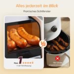 COSORI Heißluftfritteuse 2 Kammern, Testsieger der Stiftung Warentest, 8,5 L 6-in-1 Airfryer mit Sichtfenster, Schwarz-weiß – Bild 5