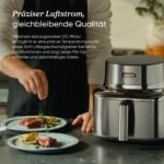 COSORI ICONIC Airfryer, 96% Edelstahl, PFAS- und BPA-freie Keramikbeschichtung, 7-in-1 Heißluftfritteuse, Backen, Grillen, Gären, Dehydrieren, 61% energiesparend, 50+ Rezepte, spülmaschinenfest, 6,2L – Bild 4
