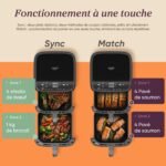 COSORI Air Fryer Turbo Tower 10,8 l, Fritteuse ohne Öl mit 2 Schubladen, 3 Kochstufen, 6-in-1, kompaktes und stapelbares Design, 41% weniger groß als herkömmliche Doppel-Airfryer, 300 + Rezepte – Bild 3