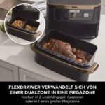 Ninja Foodi FlexDrawer Dual Zone Heißluftfritteuse, Airfryer mit 10,4-Fach und herausnehmbarem Trenner, Antihaftbeschichtung, spülmaschinenfester Korb, 7-in-1, Schwarz & Kupfer, AF500EUCP – Bild 9