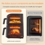 COSORI Air Fryer Turbo Tower 10,8 l, Fritteuse ohne Öl mit 2 Schubladen, 3 Kochstufen, 6-in-1, kompaktes und stapelbares Design, 41% weniger groß als herkömmliche Doppel-Airfryer, 300 + Rezepte – Bild 4