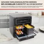 Breville Heißluftfritteuse Halo Flexi | Digitale Doppelkammer-Heißluftfritteuse | 11 l Air Fryer: Für mehr als 10 Personen | FrittierenBackenGrillenBratenRöstenAufwärmen | 2400 W [VDF130X] – Bild 3