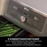 Ninja Dual Zone Digital Air Fryer, 2 Schubladen, 6-in-1, Heißluftfritteuse, 9,5L, Heißluft-Frittieren, Max Crisp, Rösten, Backen, Aufwärmen, Spülmaschinenfeste Körbe, Metallic Grau DZ400EU – Bild 8