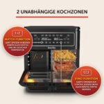 Breville Heißluftfritteuse Halo Flexi | Digitale Doppelkammer-Heißluftfritteuse | 11 l Air Fryer: Für mehr als 10 Personen | FrittierenBackenGrillenBratenRöstenAufwärmen | 2400 W [VDF130X] – Bild 4
